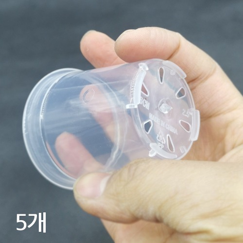 6cm 미니 투명 화분(5개)